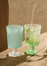 Hand Blown Petal Goblets - Cute Whimsical Colored Wine Glasses