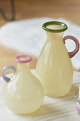 Handblown Bonbon Dopamine Bottle Vase, Whimsical Vintage Vase Centrepiece