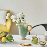 Handblown Bonbon Jug, Whimsical Pitcher, Dopamine Carafe, Glass Pourer