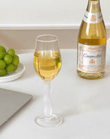 Handblown Retro Wavy Rose Wine Glasses Set of 4 Pcs ( $14.9 Each )