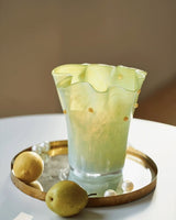 Handblown Wavy Whimsical Glass Vase - Eclectic Table Setting Centrepieces