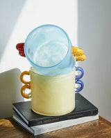 Handblown Whimsical Cylinder Vase - Eclectic Table Setting Centrepieces