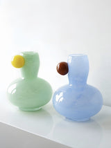 Jelly Bean Bud Vase - Whimsical Dopamine Centerpiece Vase for Gorgeous Tablescape