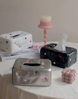 Handmade Ceramic Gemstone Tissue Box Cover