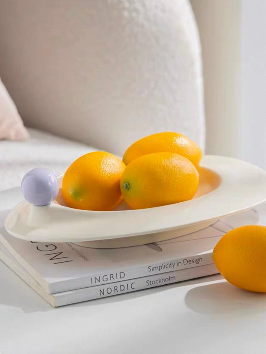 Handmade Jelly Bean Ceramic Rim Soup Bowl, Dopamine Table Setting Decor