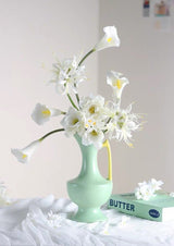 Handmade Medieval Style Ceramic Decorative Flower Vase - Glazed With Dopamine Colors