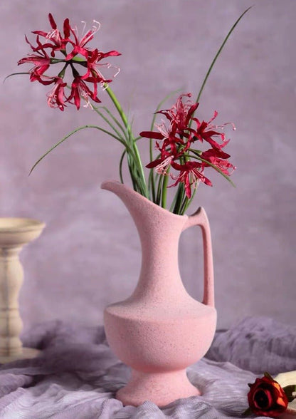 Handmade Medieval Style Ceramic Decorative Flower Vase with Matte Finish