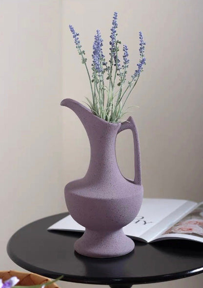 Handmade Medieval Style Ceramic Decorative Flower Vase with Matte Finish