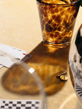 Handmade Retro Elegant Tortoise Glass Cup Tumbler Set of 2