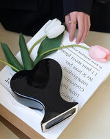 Handmade Ceramic Whimsical Eclectic Retro Heart-Shaped Flower Vase - Decorative Pottery Vase