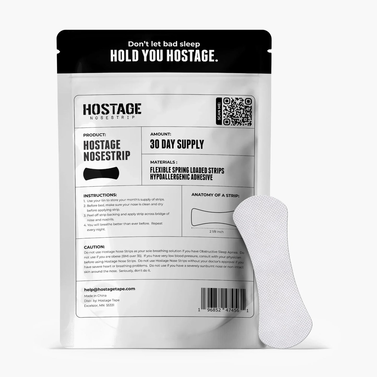 Hostage Nose Strips: 1/3/6/12 Month Supplies