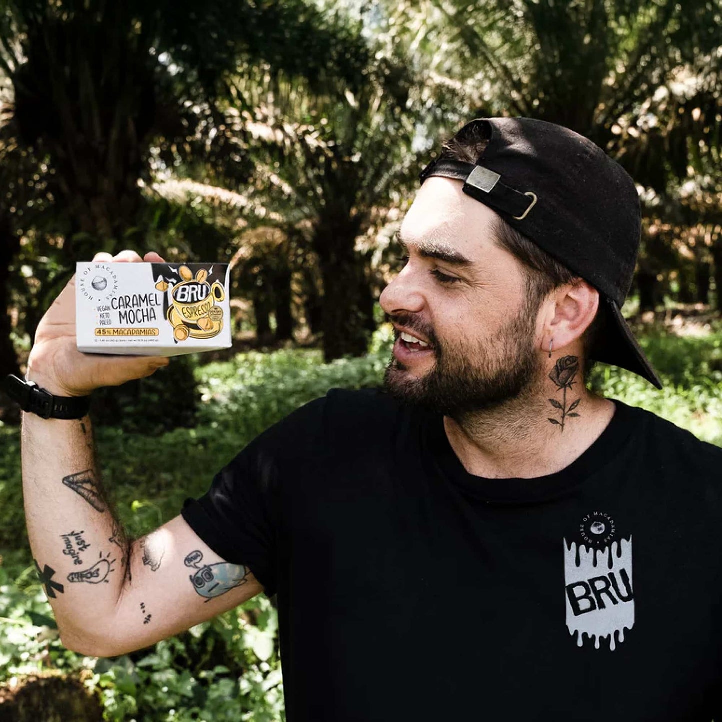 Caramel Mocha Macadamia Nut Snack Bar (Dan Mace's BRU Bar) (12 Bars)