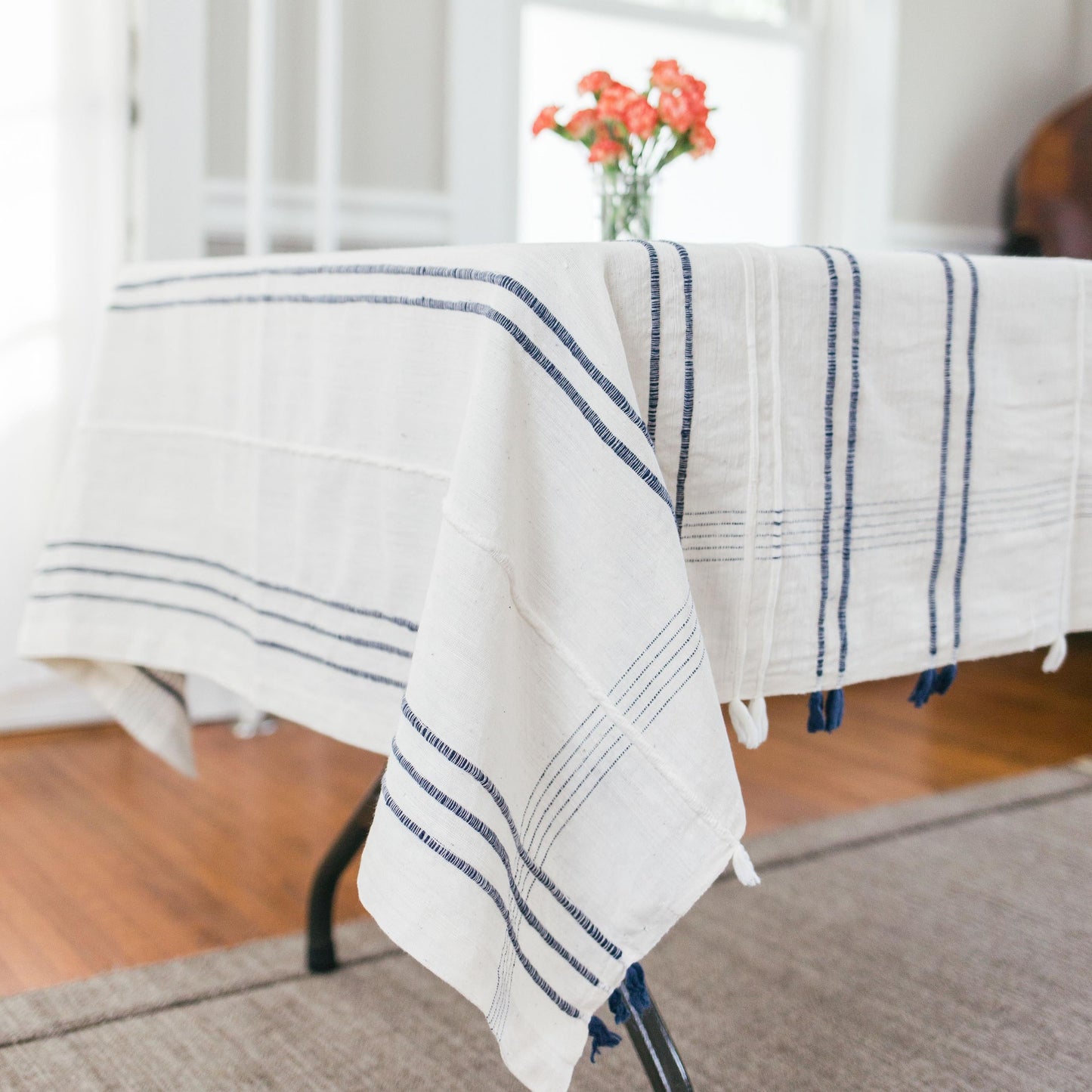 Ribbons Cotton Tablecloth by Creative Women