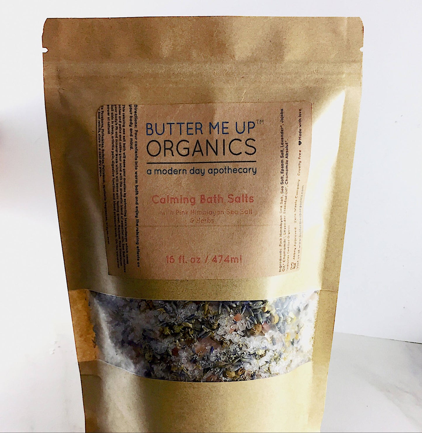 Calming Bath Salts / Detox / Relaxation / Lavender & Chamomile / Essential Oils / Organic Herbs / Herbal Bath Salts for Relaxation Stress