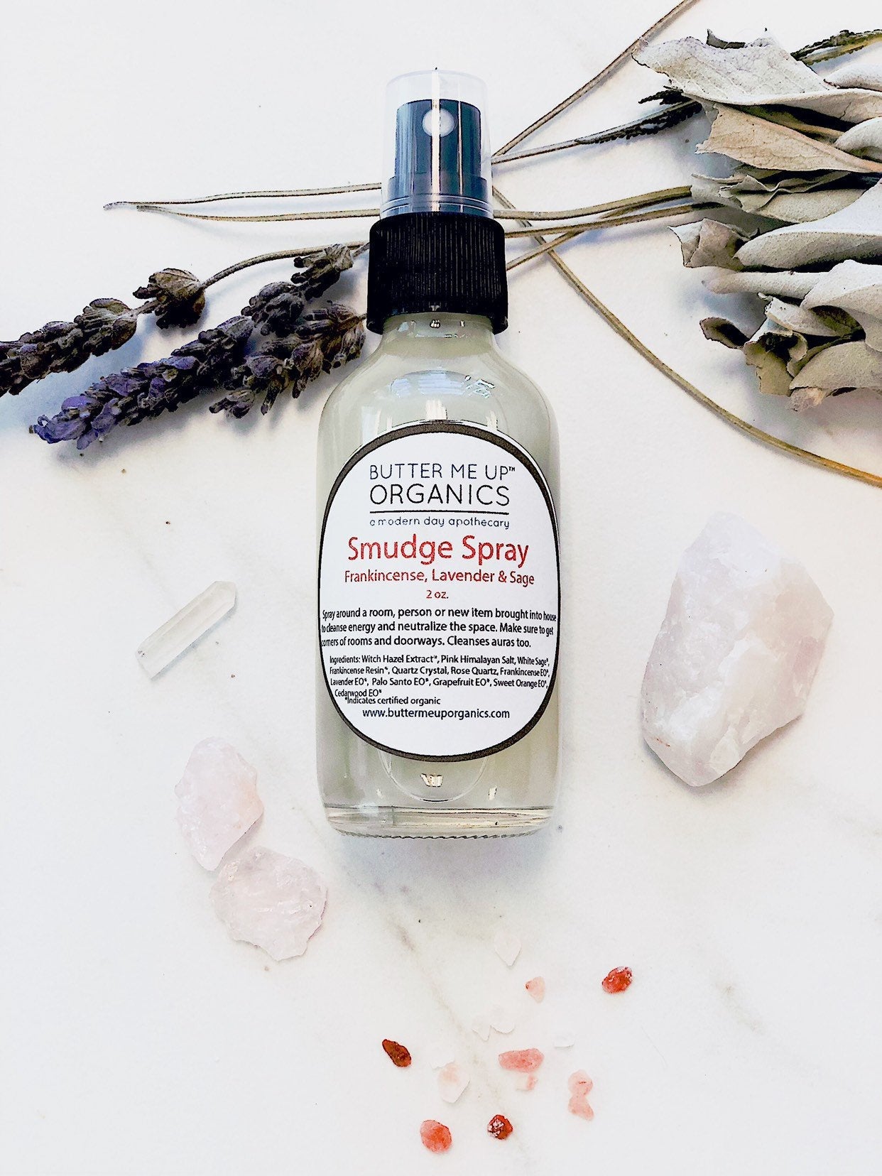 Organic Energy Cleansing Spray / Smudge Spray / Space Clearing / Energy Cleansing / Aura Cleansing / Purifying / Cleanse Negative Energy /