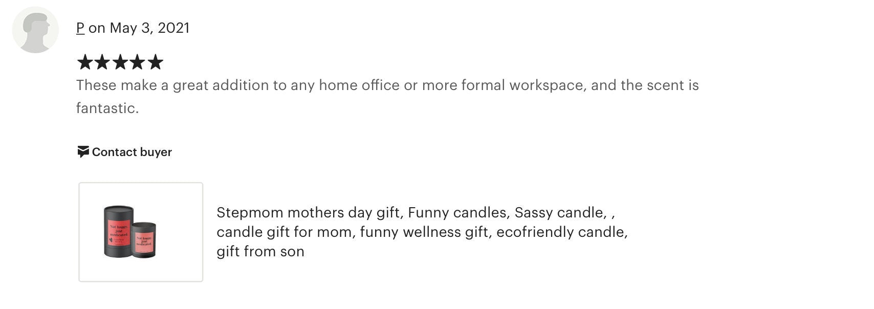 Not Happy, Just Medicated candle by Angsty Addie