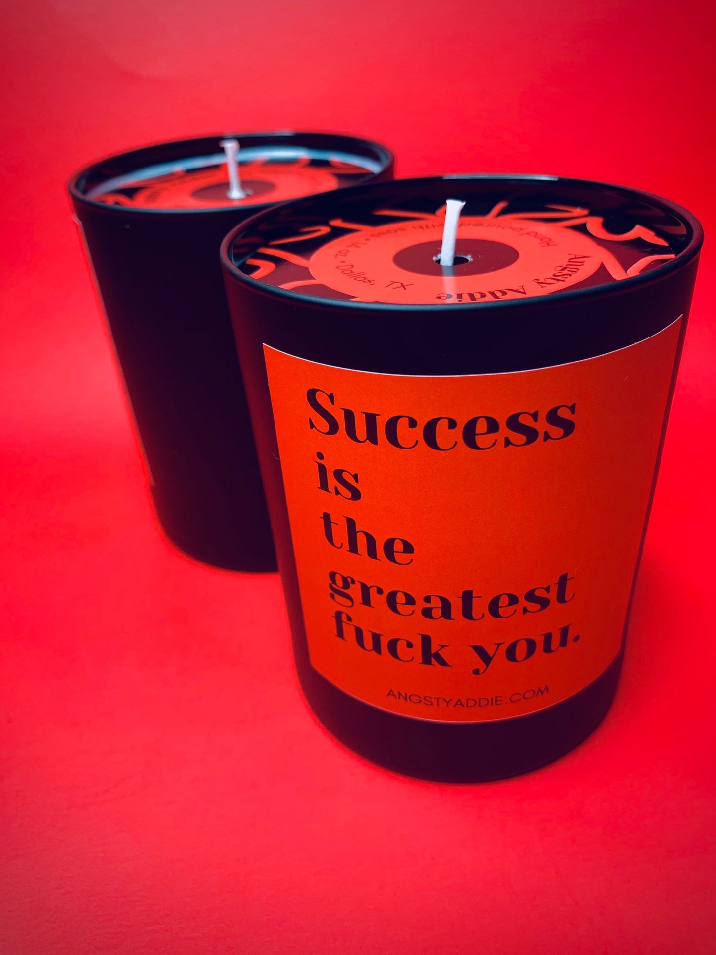 Success Is the Greatest candle by Angsty Addie