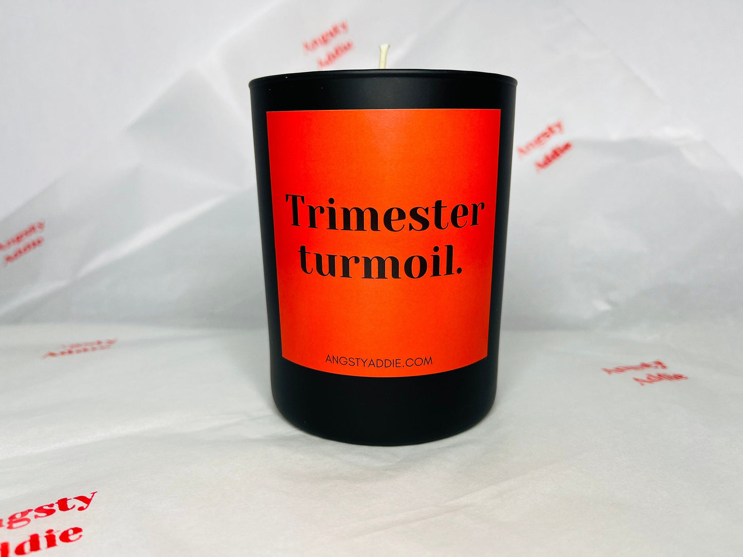 Trimester Turmoil candle by Angsty Addie