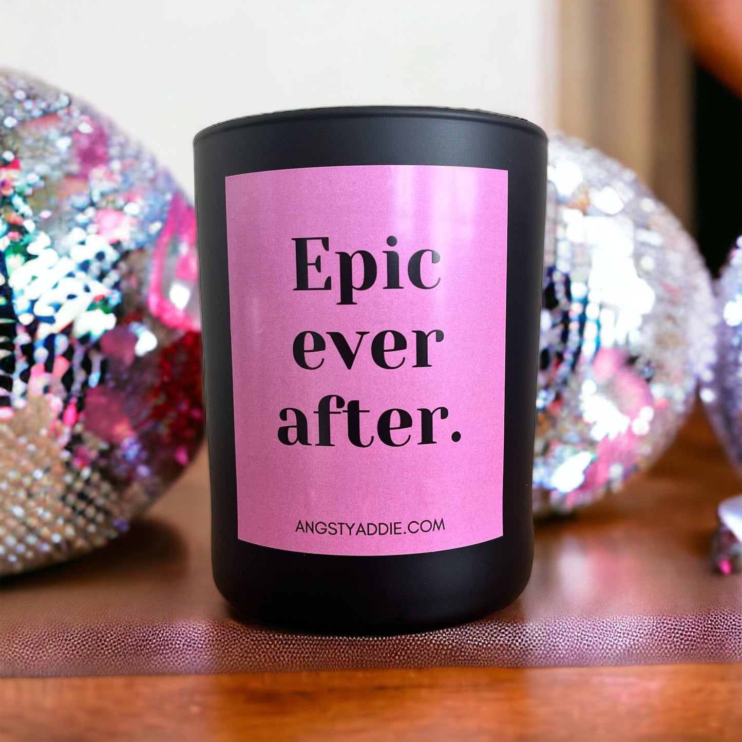 Epic Ever After bridal candle by Angsty Addie