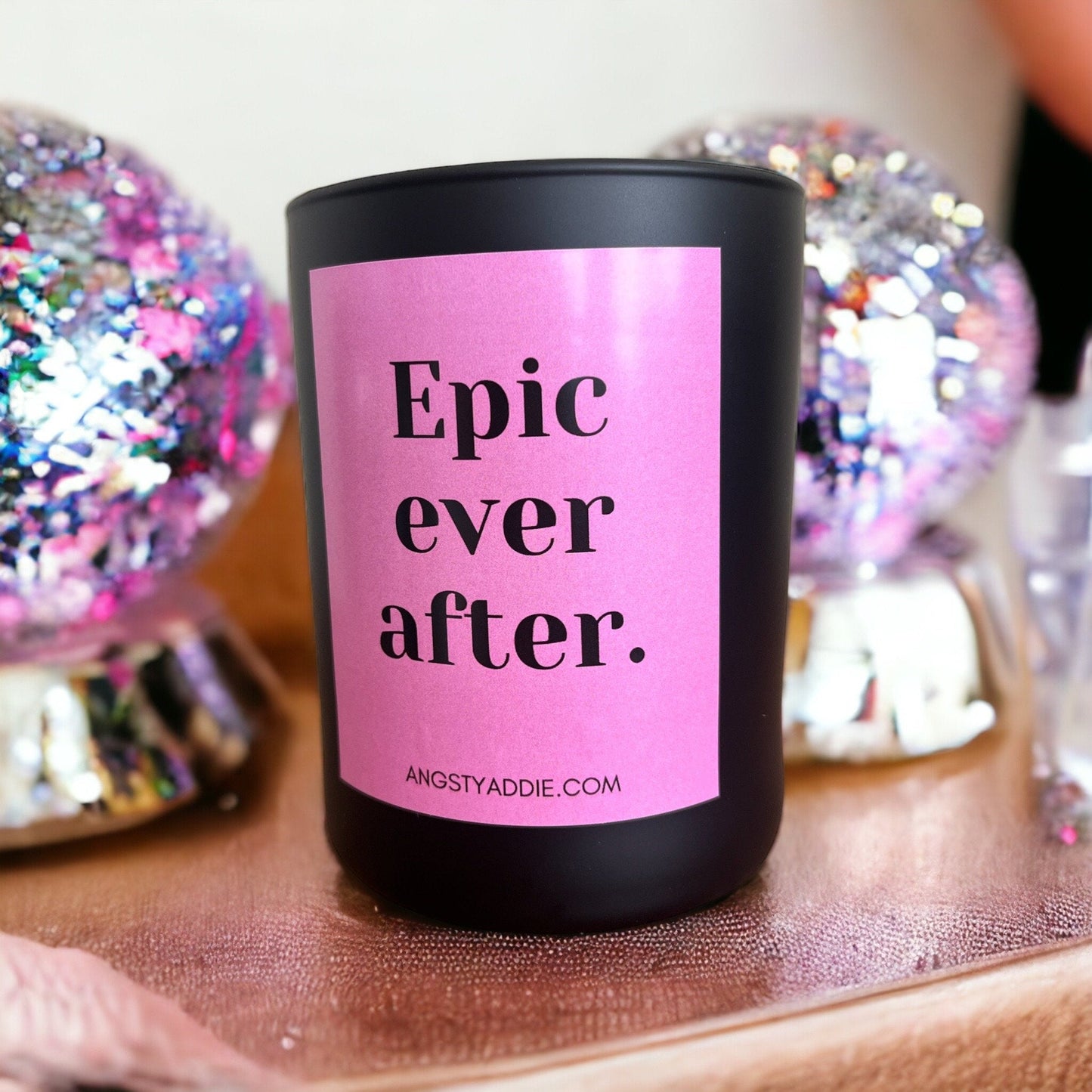 Epic Ever After bridal candle by Angsty Addie