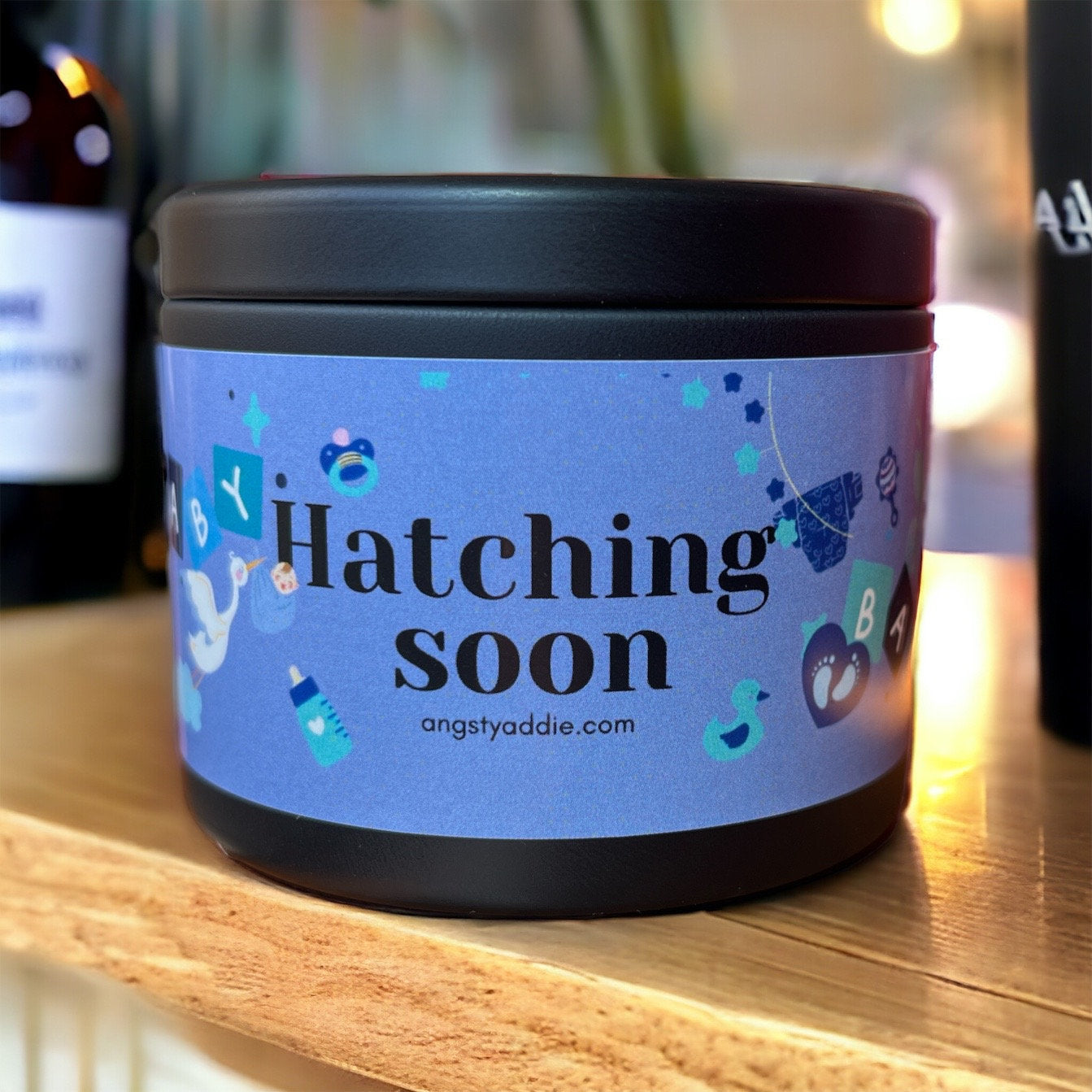 Boy baby shower candle favors by Angsty Addie