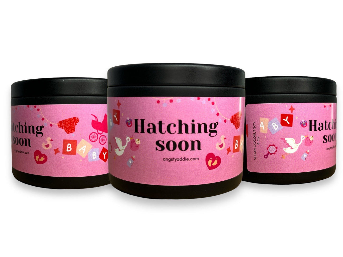 Girl baby shower candle favors by Angsty Addie