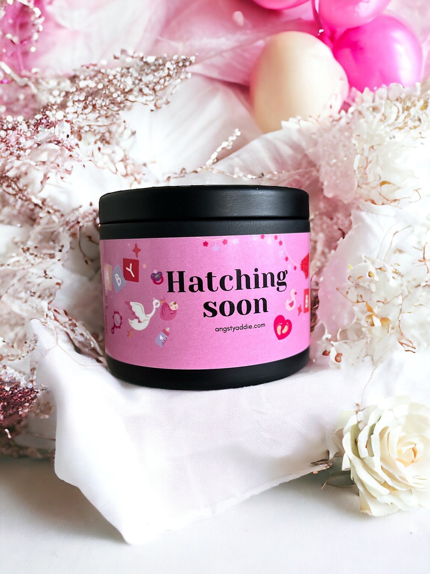 Girl baby shower candle favors by Angsty Addie