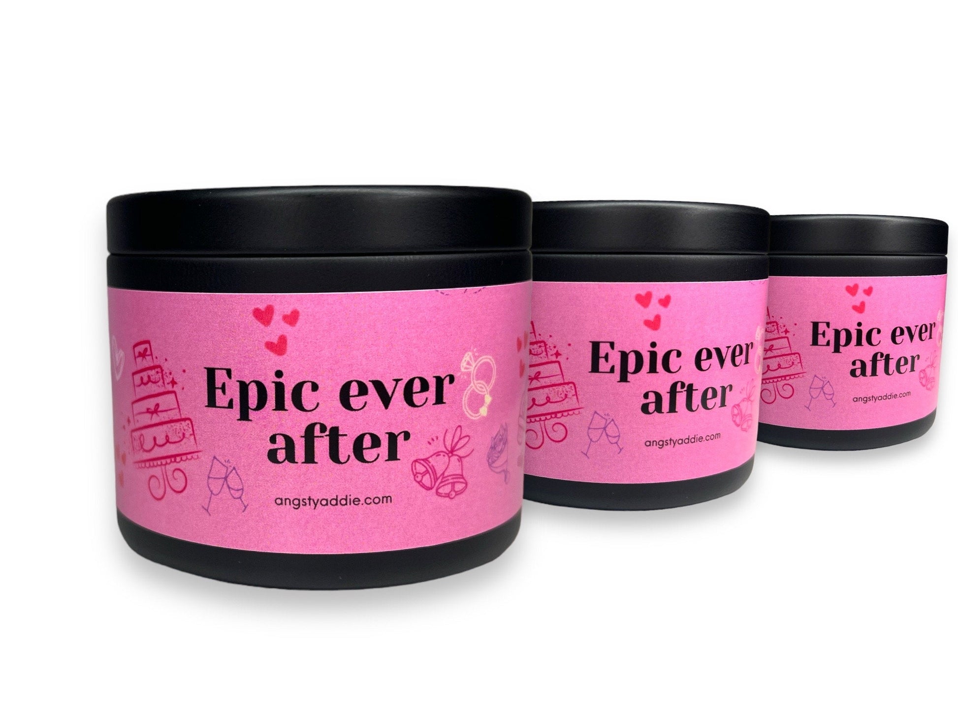 Epic Ever After bridal candle by Angsty Addie