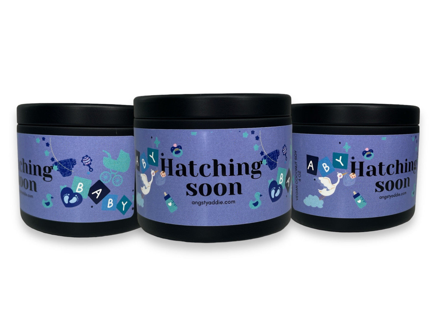 Boy baby shower candle favors by Angsty Addie