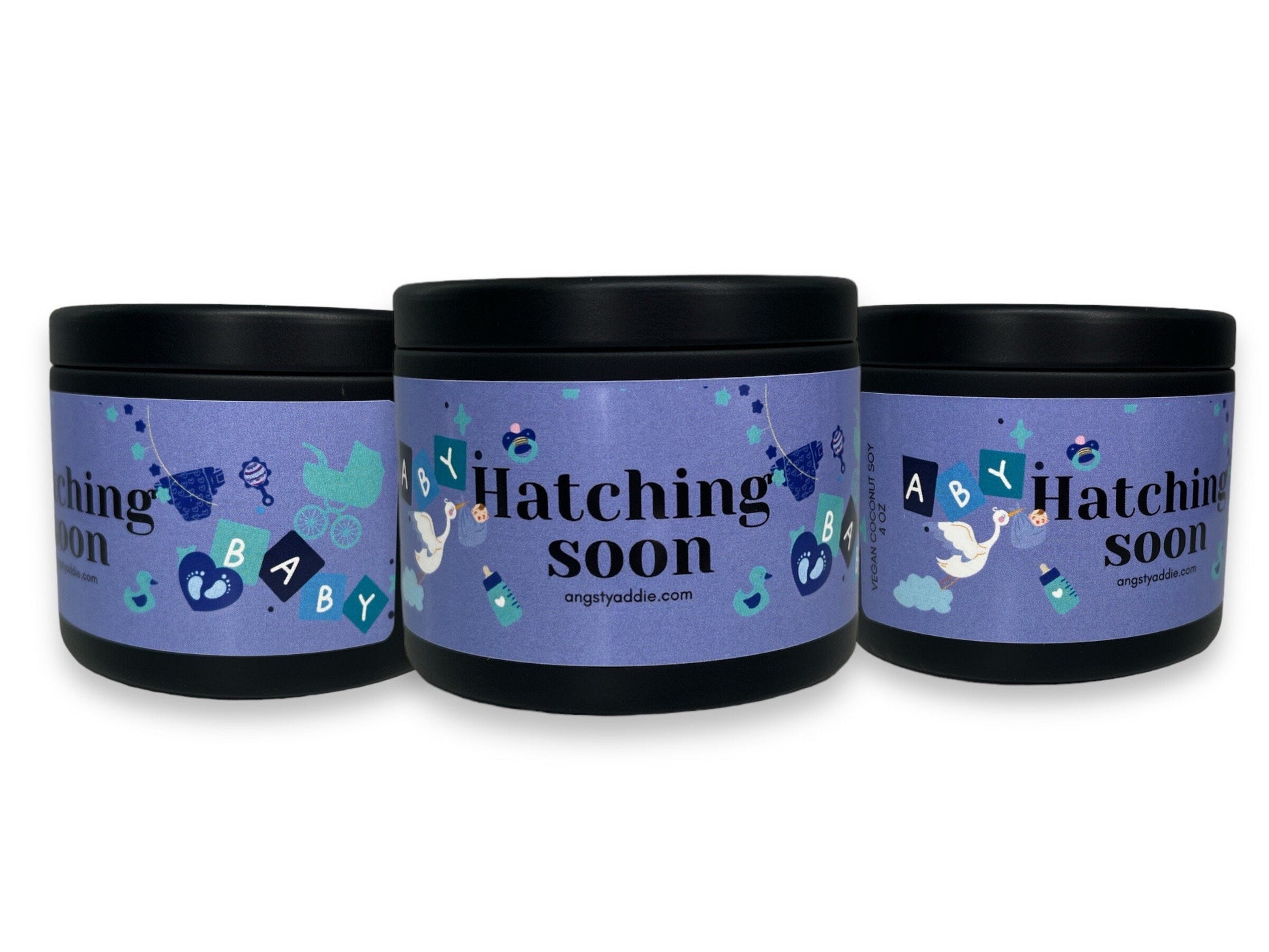 Boy baby shower candle favors by Angsty Addie