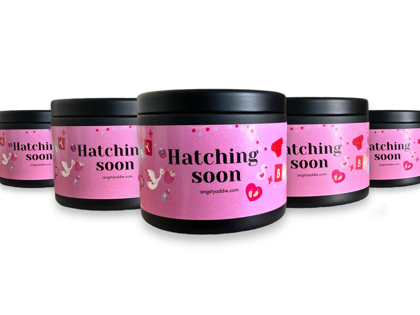 Girl baby shower candle favors by Angsty Addie