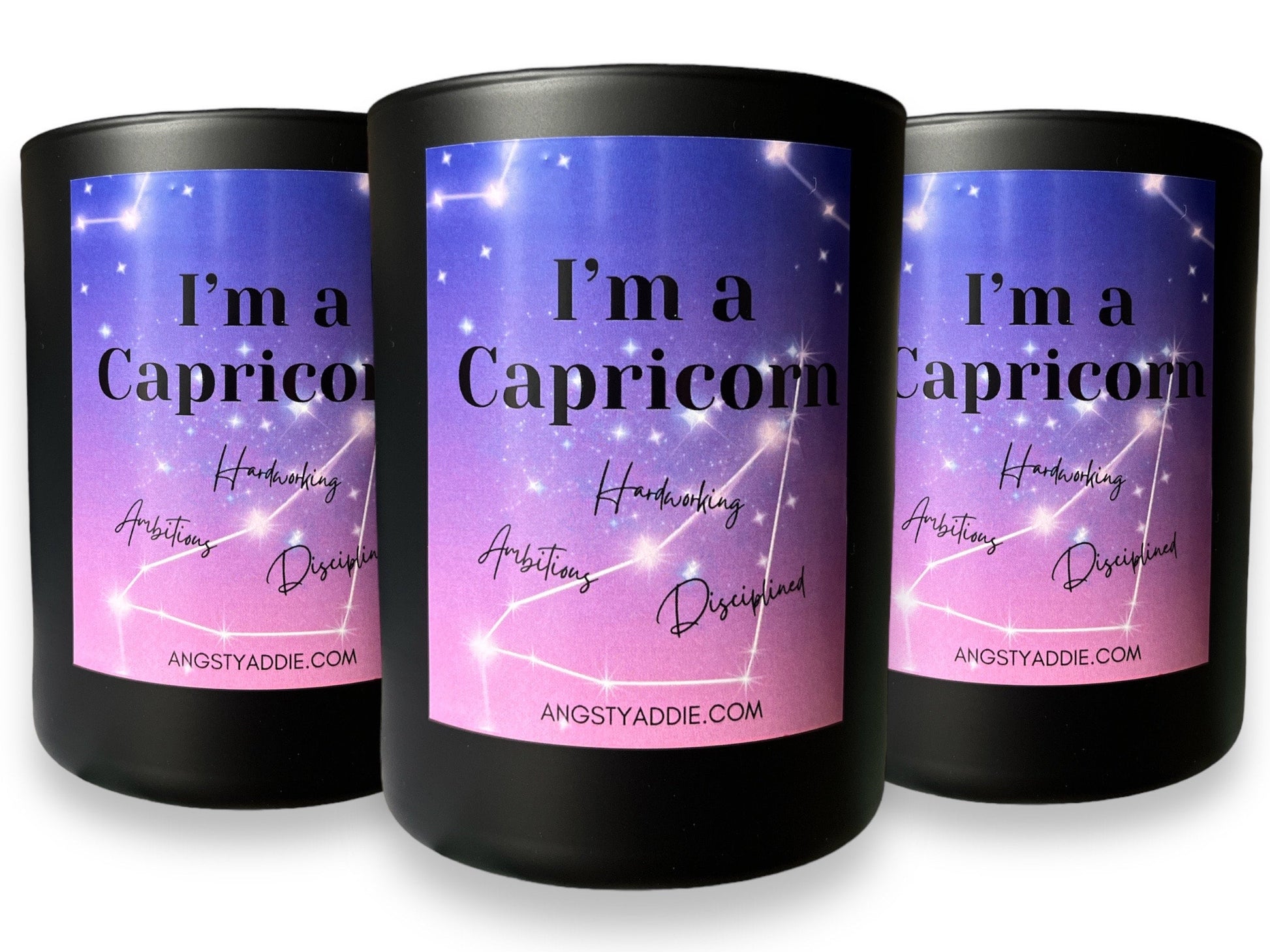 Capricorn zodiac candle by Angsty Addie
