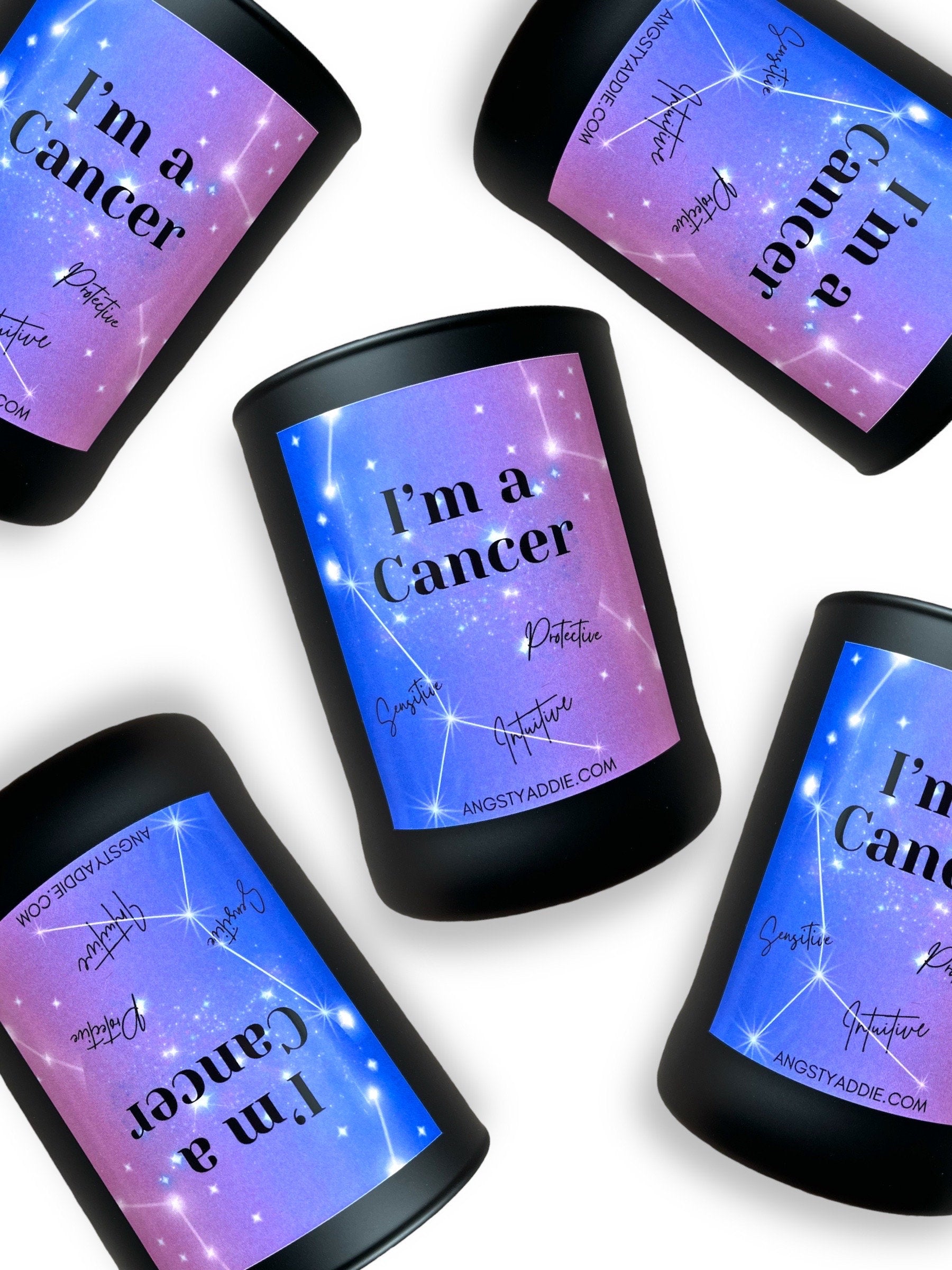 Cancer zodiac candle by Angsty Addie