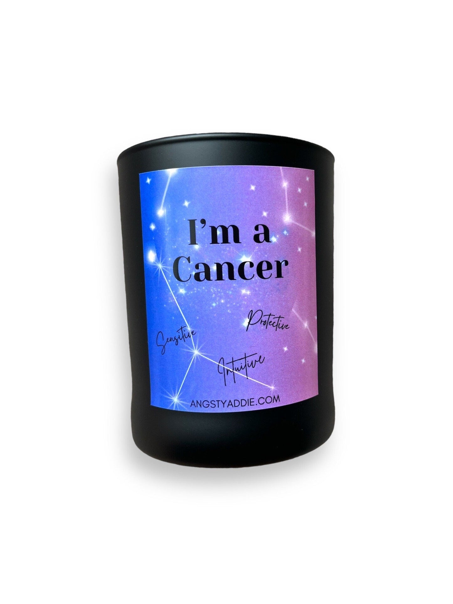 Cancer zodiac candle by Angsty Addie