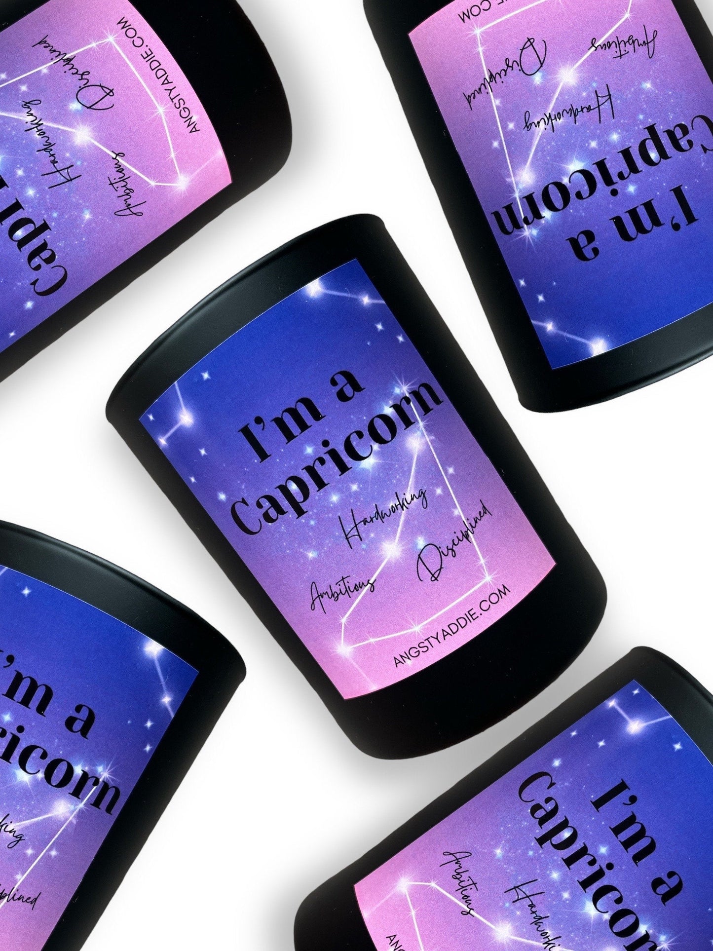 Capricorn zodiac candle by Angsty Addie
