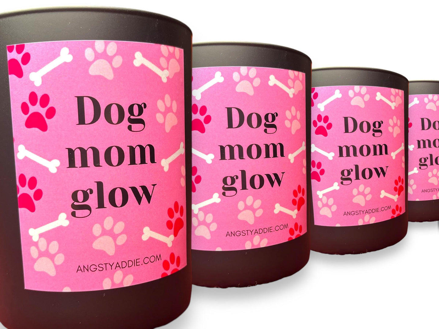 Dog Mom Glow candle by Angsty Addie