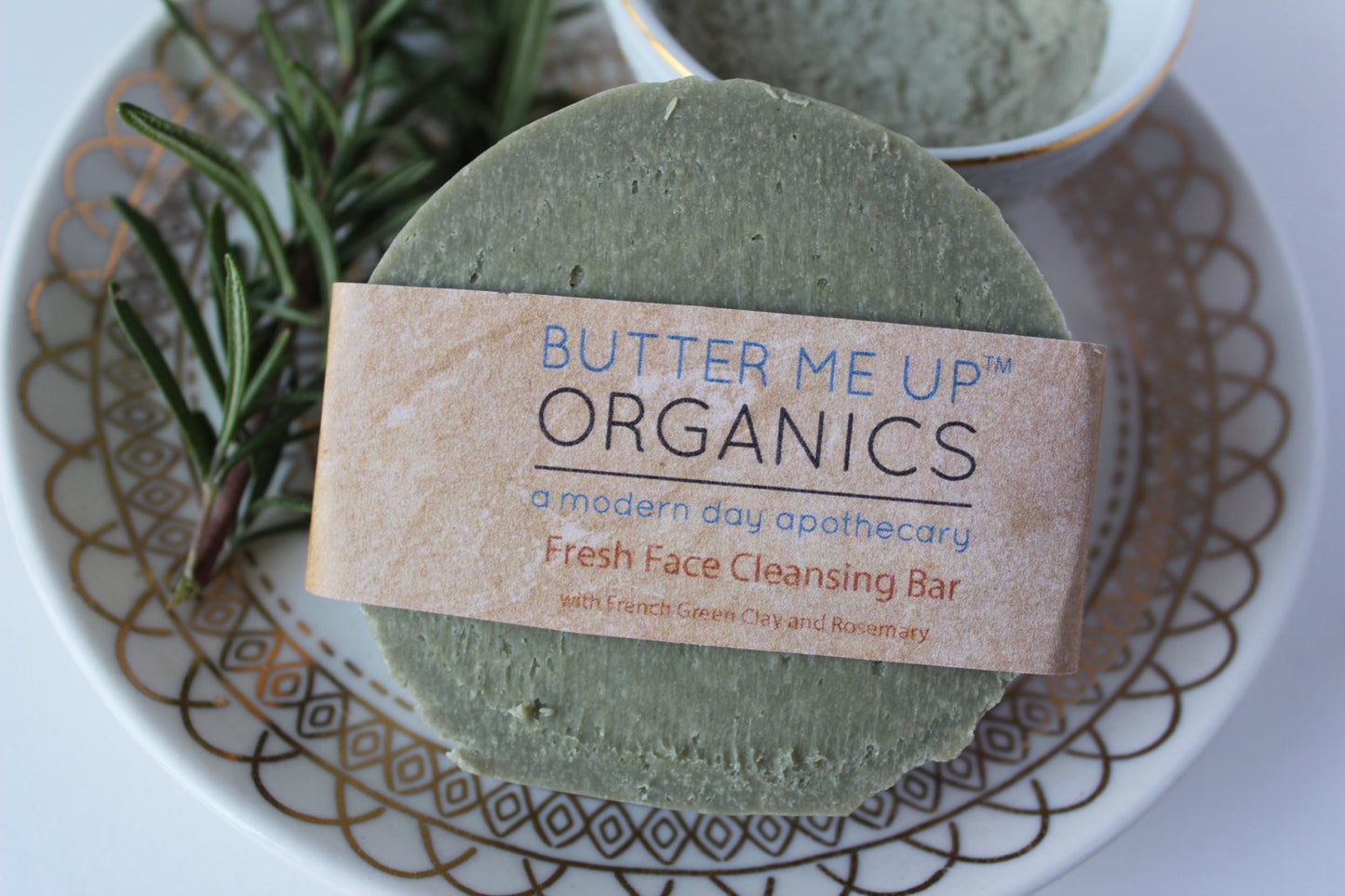 Face Wash Facial Cleansing Bar with French Green Sea Clay