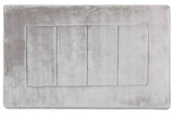 Activated Charcoal Memory Foam Bath Mat in Silver, Large 21 x 34 in by The Everplush Company