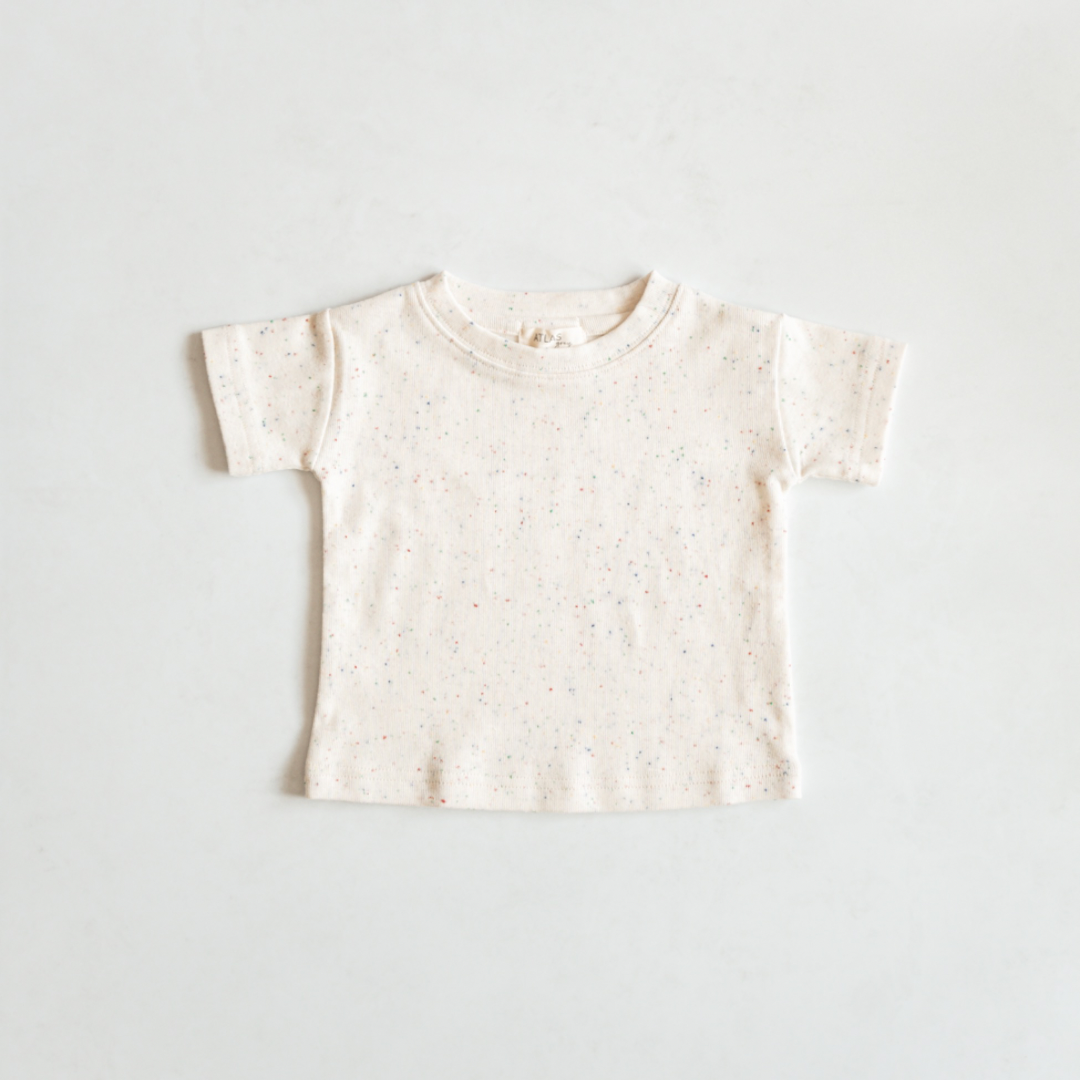 Oversized Oatmeal Sprinkle Cotton T-Shirt