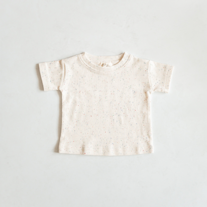 Oversized Oatmeal Sprinkle Cotton T-Shirt