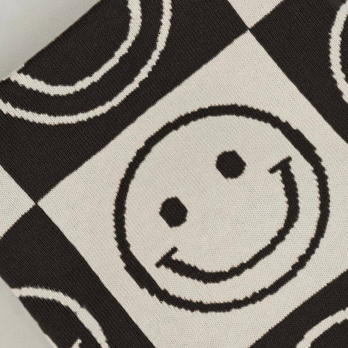 Smiley Knit Blanket