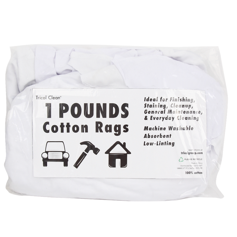 Cotton T-shirt Rags, 1 lb by The Everplush Company