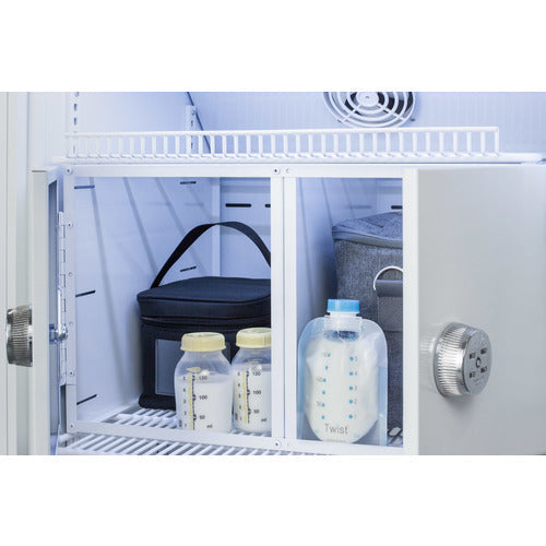 12 Cubic Foot Lactation Room Breast Milk Refrigerator With Interior Lockers