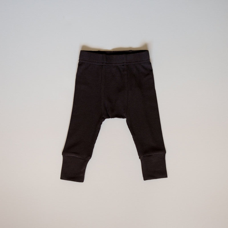 Ribbed Modal Pant - Vintage Black