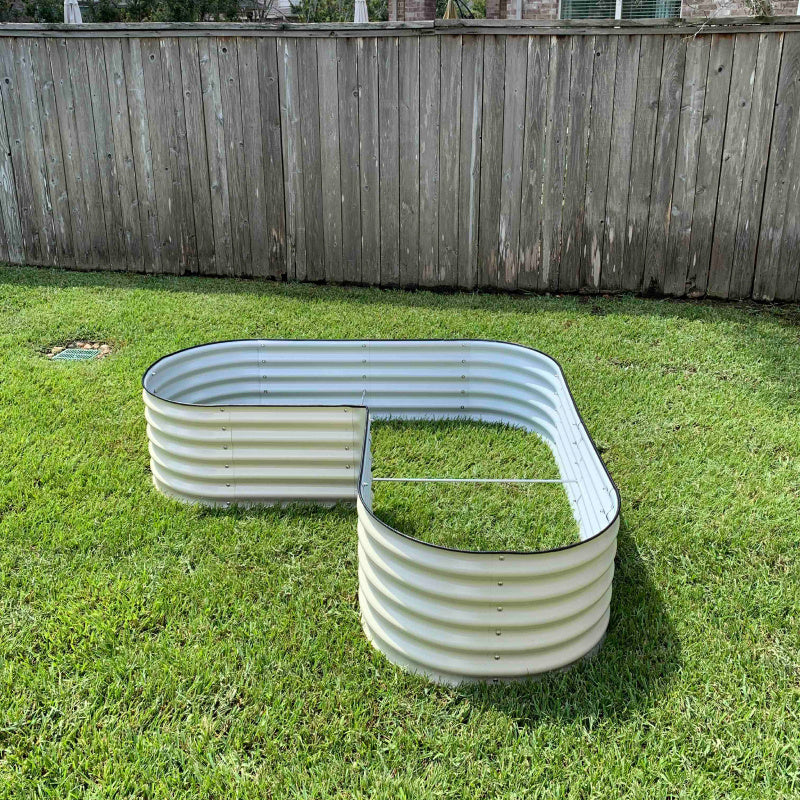 17" Tall L-Shaped Raised Garden Bed Kit - Standard Size