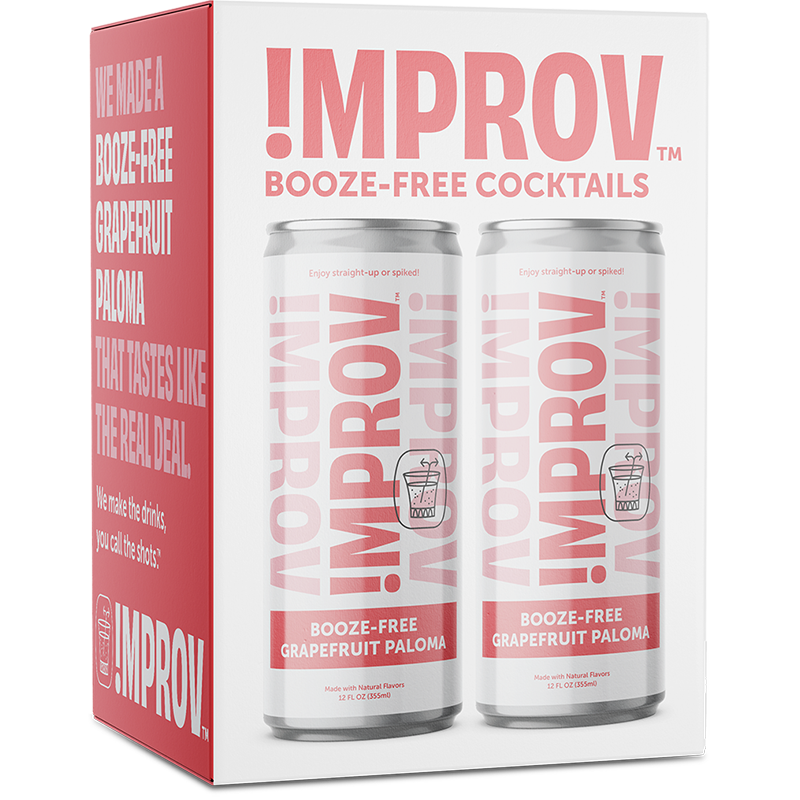 Booze-Free Grapefruit Paloma 8 Pack by IMPROV Booze-Free Cocktails