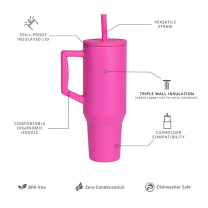 Commuter 40oz Tumbler - Hot Pink