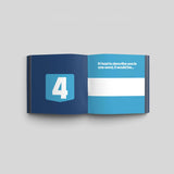 Open Hey Dad fill-in-the-blank keepsake book showing prompt pages - unique gift for fathers