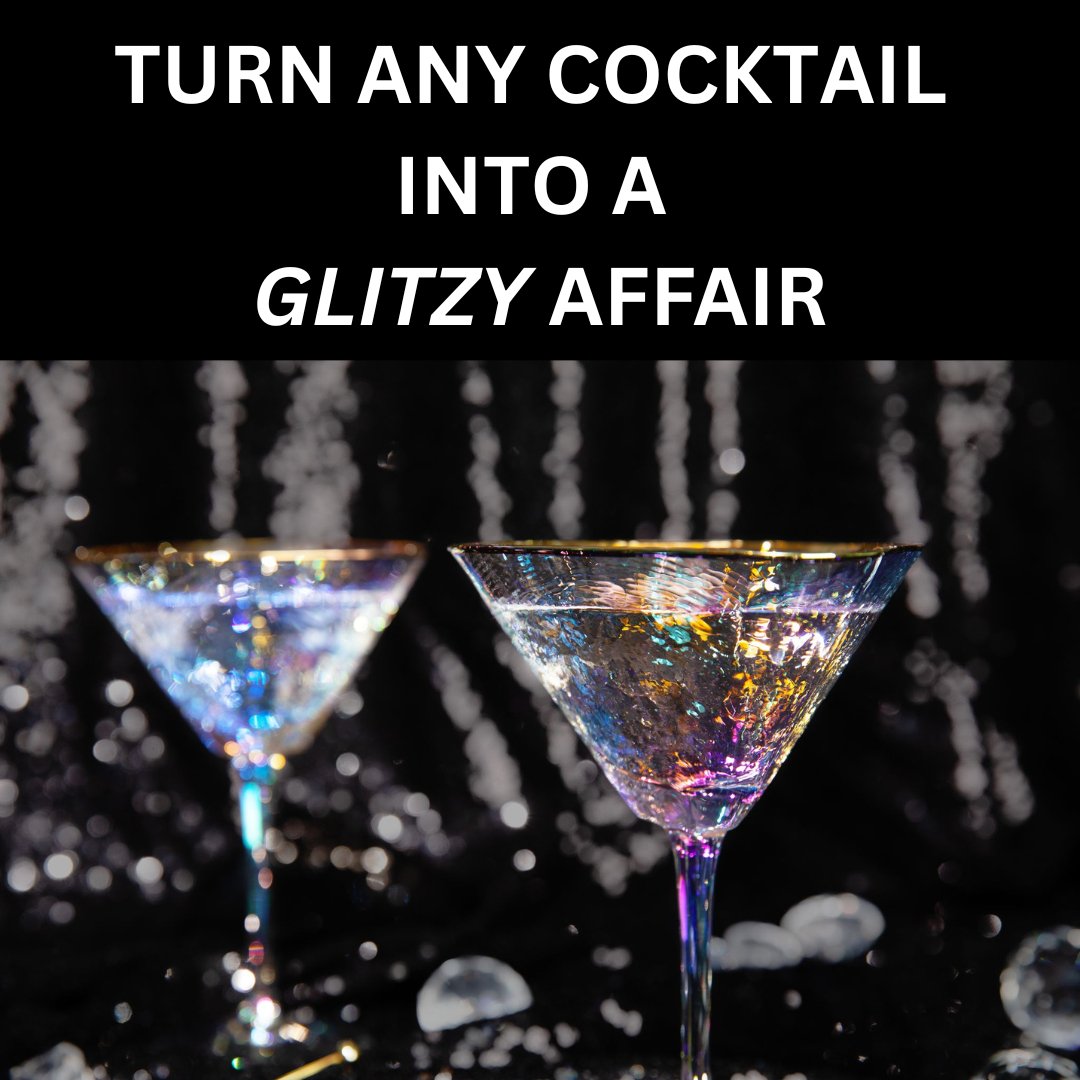 Iridescent Hammered Cocktail Glasses