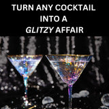 Iridescent Hammered Cocktail Glasses